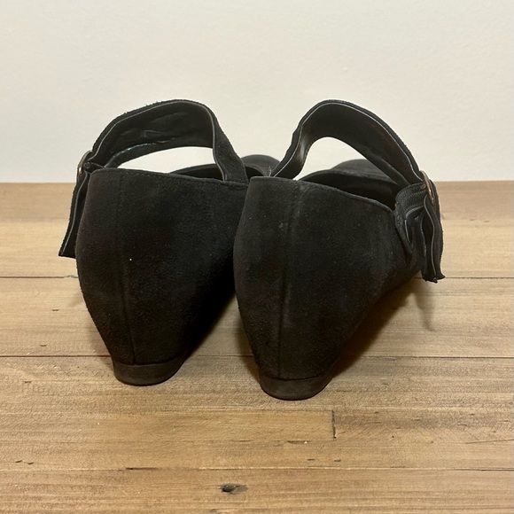 Paul Green black suede Mary jane with low wedge heel US size 10 - Picture 5 of 10